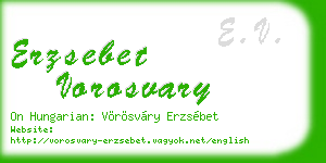 erzsebet vorosvary business card